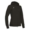 Lyre Full Zip Hooded Jacket W BLK S Hettejakke i bomullsmiks til dame