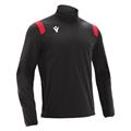 Gange 1/4 Zip Top BLK/RED L Teknisk treningsgenser - Unisex