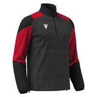 Cuzco Training 1/4 Zip Top BLK/RED XL Teknisk treningsgenser - Unisex